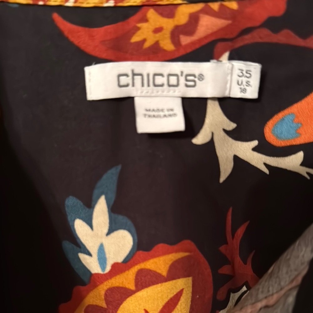Chico's Floral Paisley Blouse size 18 - Picture 2 of 5
